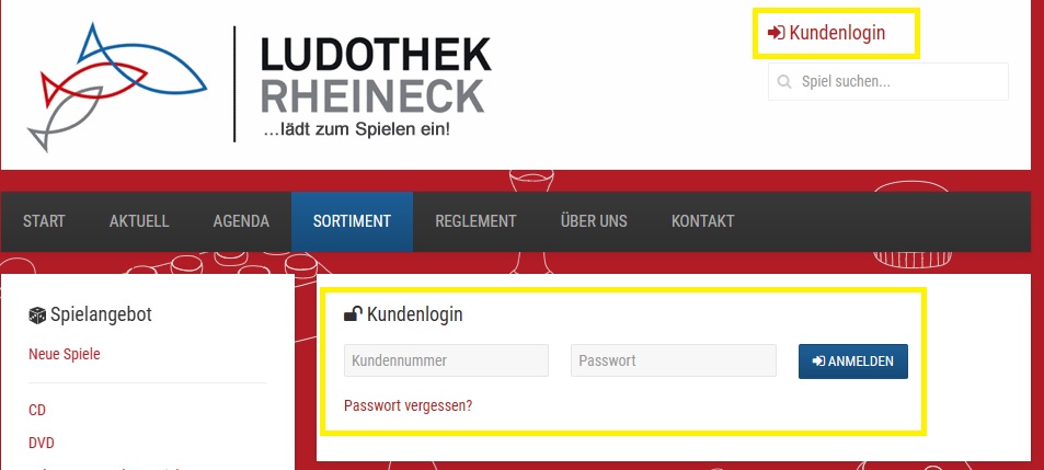 Kundenkonto Login